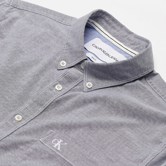 Мужская рубашка Calvin Klein Jeans Chambray Slim Stretch Night Sky