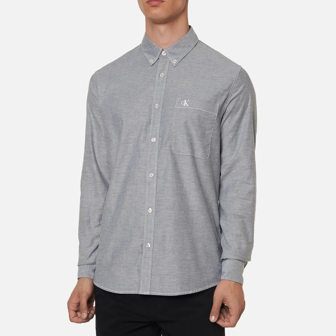 Calvin Klein Jeans Мужская рубашка Chambray Slim Stretch