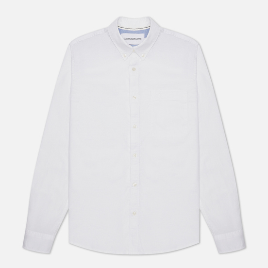 Мужская рубашка Calvin Klein Jeans Chambray Slim Stretch Bright White