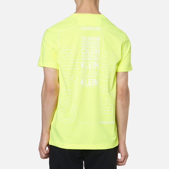 Мужская футболка Calvin Klein Jeans Back Skater Print Safety Yellow