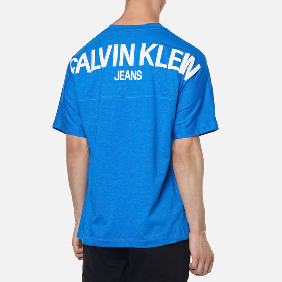 Мужская футболка Calvin Klein Jeans Puff Print Back Logo Meridian Blue