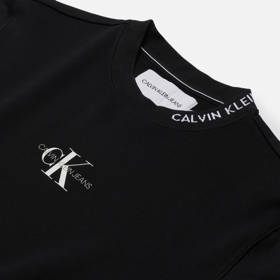 Мужская толстовка Calvin Klein Jeans Center Monogram Crew Neck Black