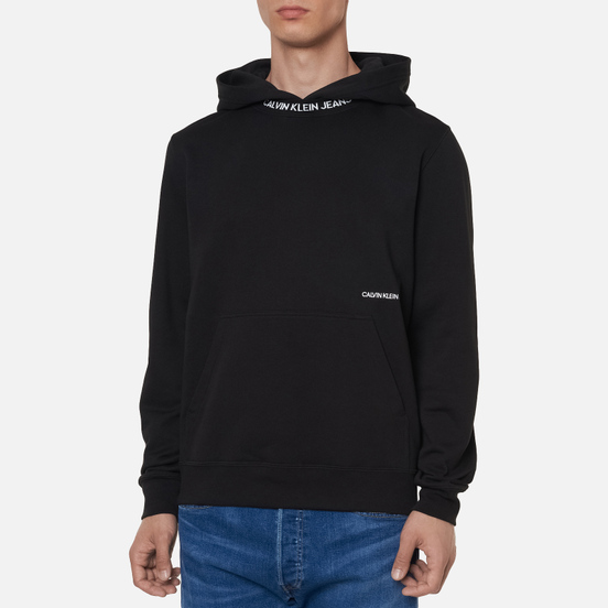 Мужская толстовка Calvin Klein Jeans Subtle Institutional Logo Hoodie Black