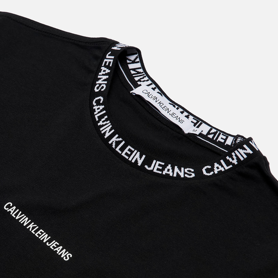 Мужская футболка Calvin Klein Jeans Institutional Collar Logo Black