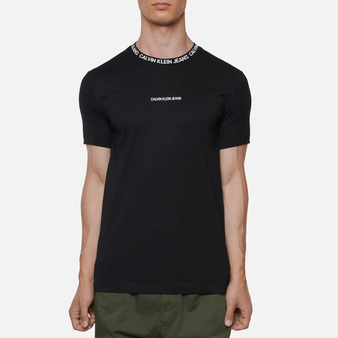 Calvin Klein Jeans Мужская футболка Institutional Collar Logo