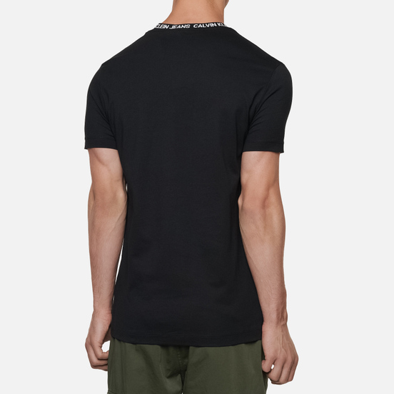 Мужская футболка Calvin Klein Jeans Institutional Collar Logo Black