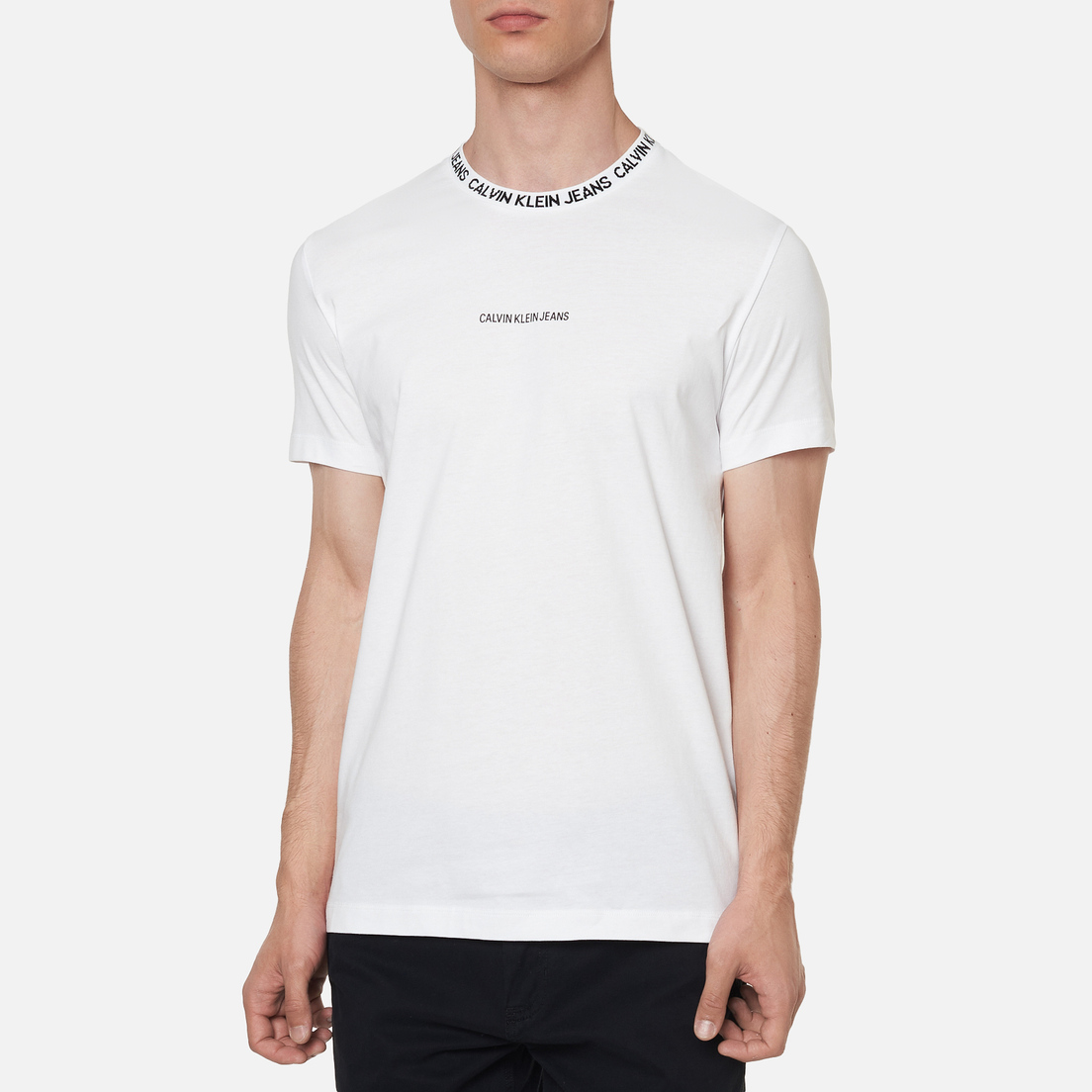 Calvin Klein Jeans Мужская футболка Institutional Collar Logo