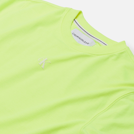 Мужская толстовка Calvin Klein Jeans Back Logo Neon Crewneck Safety Yellow