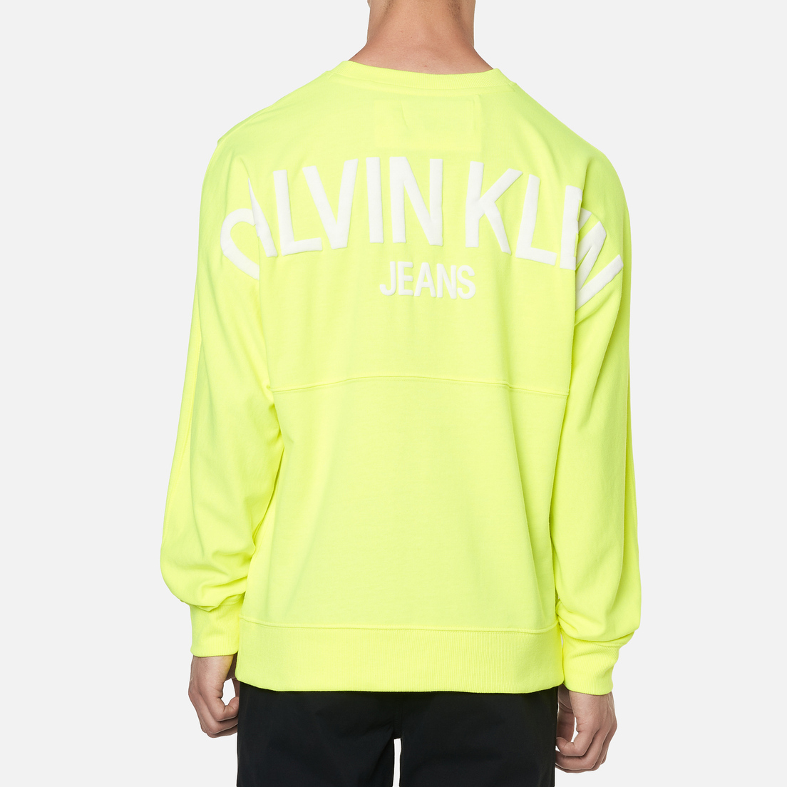 Calvin Klein Jeans Мужская толстовка Back Logo Neon Crewneck