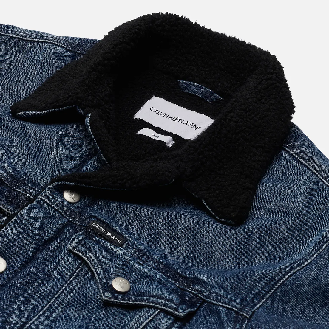 Calvin Klein Jeans Мужская джинсовая куртка Foundation Sherpa