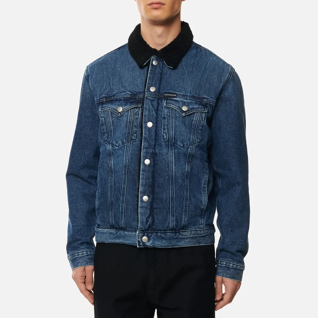 Calvin Klein Jeans Мужская джинсовая куртка Foundation Sherpa