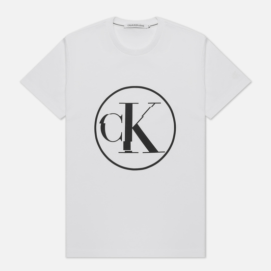 Мужская футболка Calvin Klein Jeans Round Distorted Bright White