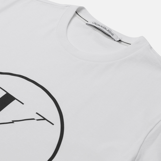 Мужская футболка Calvin Klein Jeans Round Distorted Bright White