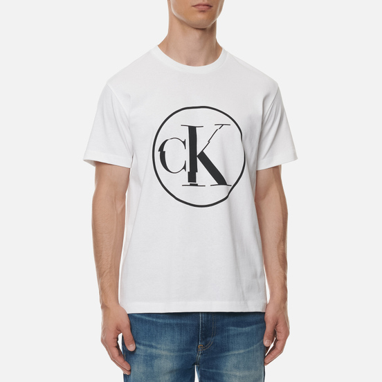 Мужская футболка Calvin Klein Jeans Round Distorted Bright White