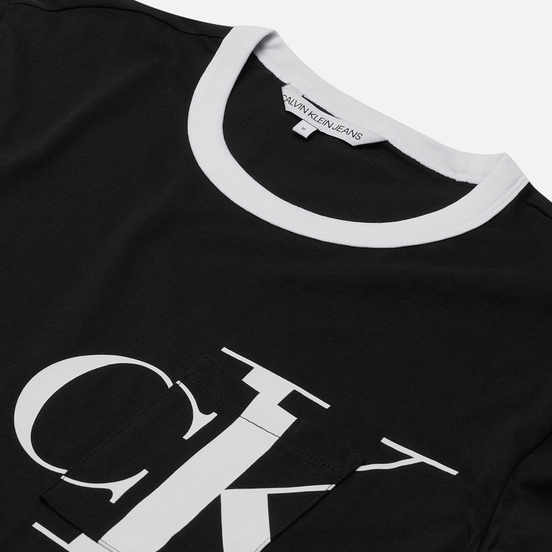 Мужская футболка Calvin Klein Jeans Round Distorted Pocket Black