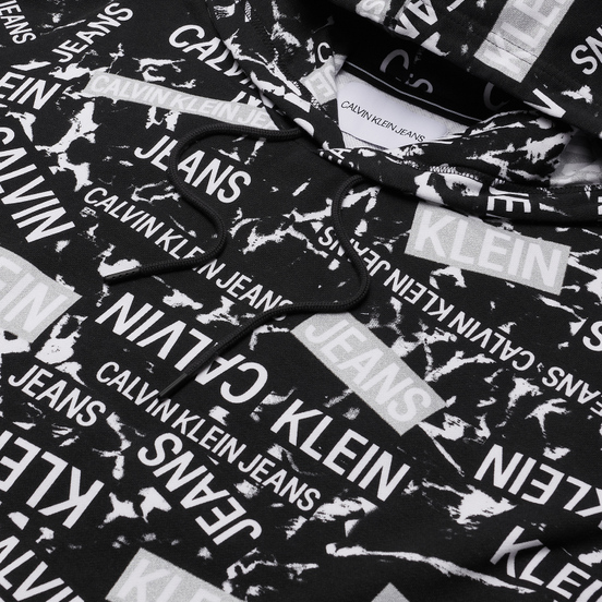 Мужская толстовка Calvin Klein Jeans All Over Print Hoodie Black