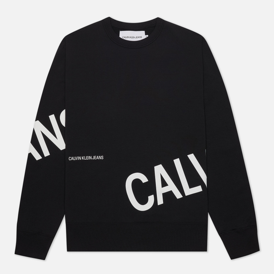 Мужская толстовка Calvin Klein Jeans Stretch Logo Crew Neck Black