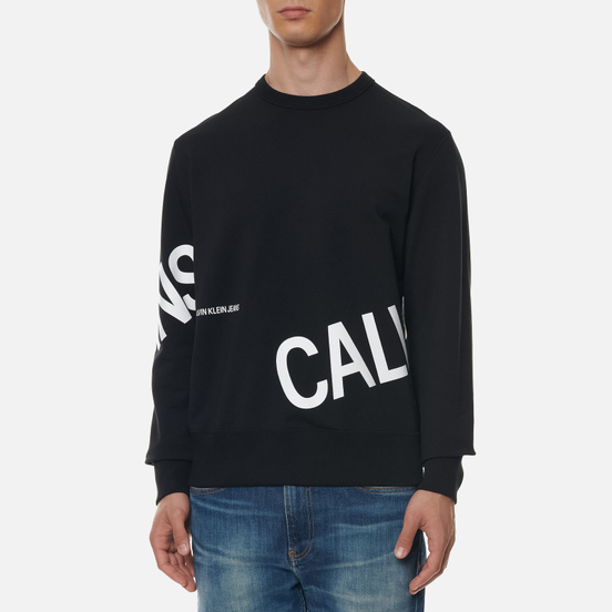 Мужская толстовка Calvin Klein Jeans Stretch Logo Crew Neck Black