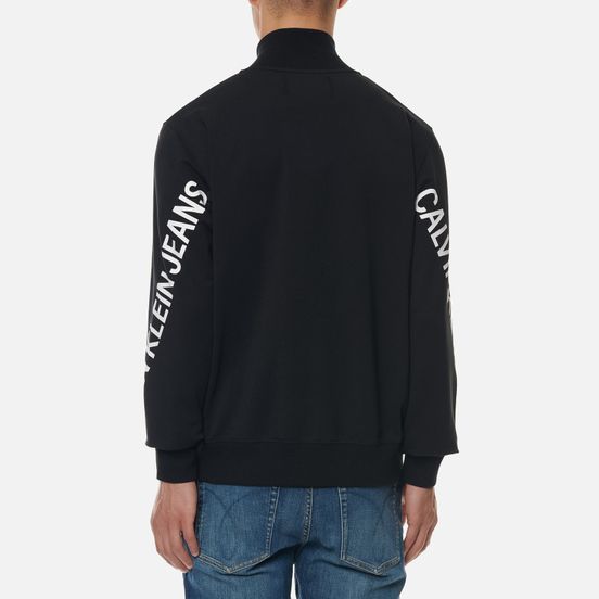 Мужская толстовка Calvin Klein Jeans Stretch Logo Half Zip Black