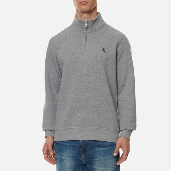 Мужская толстовка Calvin Klein Jeans Essential Mock Neck Mid Grey Heather