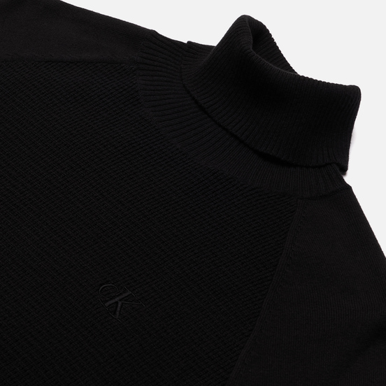Мужская водолазка Calvin Klein Jeans Text Roll Neck Black