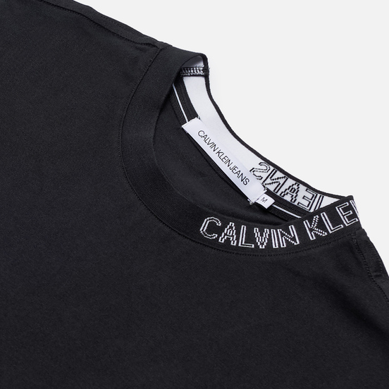 Мужская футболка Calvin Klein Jeans Collar Intarsia Black