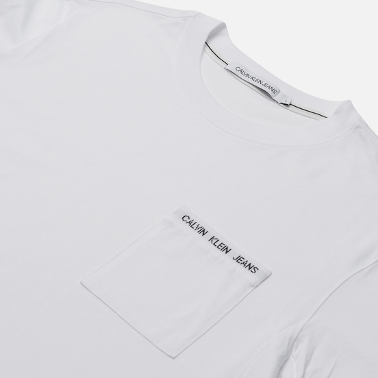 Мужская футболка Calvin Klein Jeans Intarsia Pocket Bright White