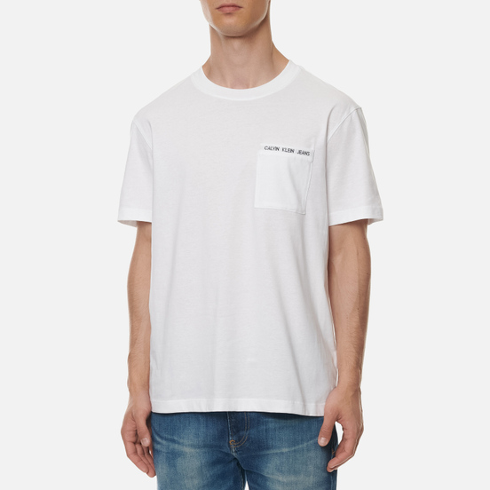 Мужская футболка Calvin Klein Jeans Intarsia Pocket Bright White