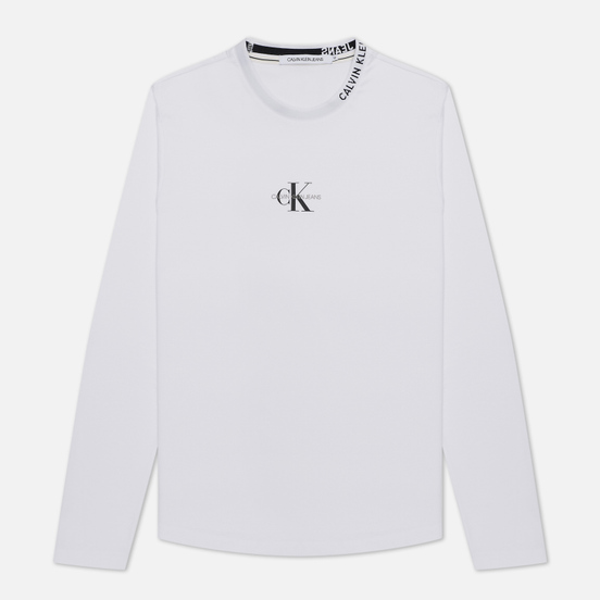 Мужской лонгслив Calvin Klein Jeans Center Monogram Bright White