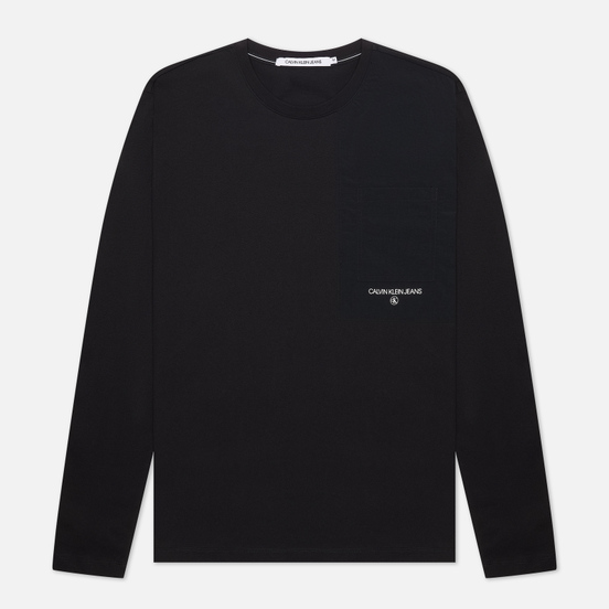 Мужской лонгслив Calvin Klein Jeans Woven Utility Pocket Black
