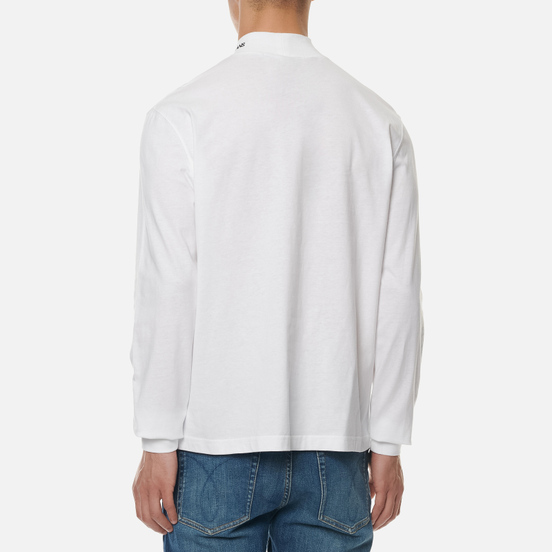 Мужской лонгслив Calvin Klein Jeans LS Mock Neck Bright White