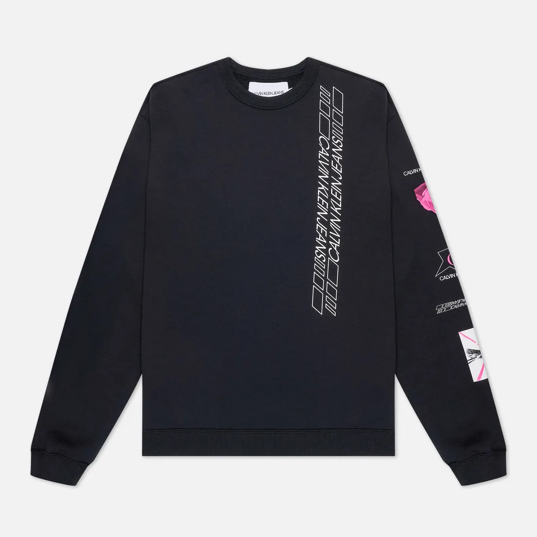 Calvin Klein Jeans Мужская толстовка Sleeve Print Crew Neck