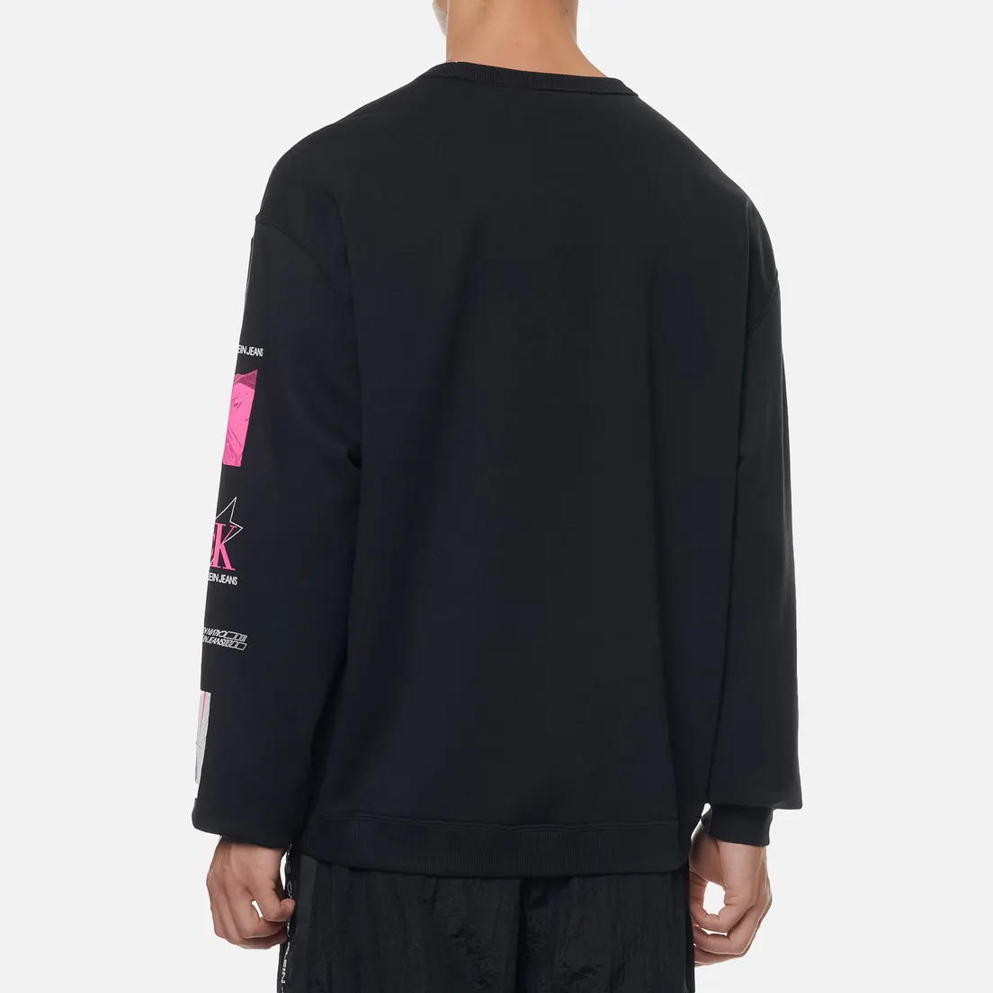 Calvin Klein Jeans Мужская толстовка Sleeve Print Crew Neck
