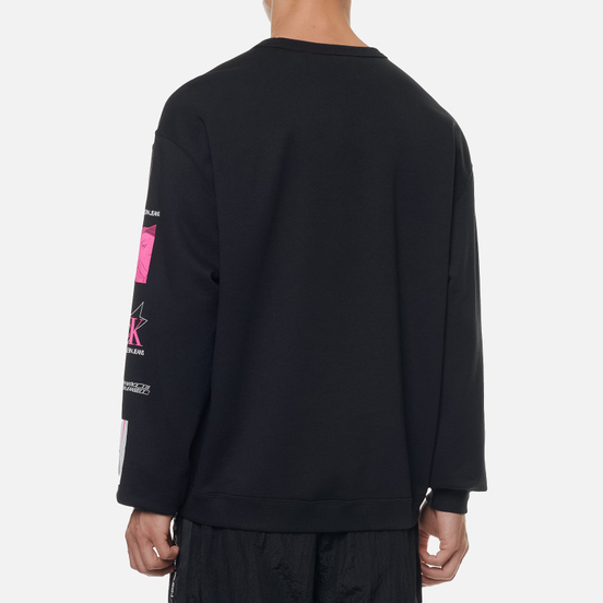 Мужская толстовка Calvin Klein Jeans Sleeve Print Crew Neck Black