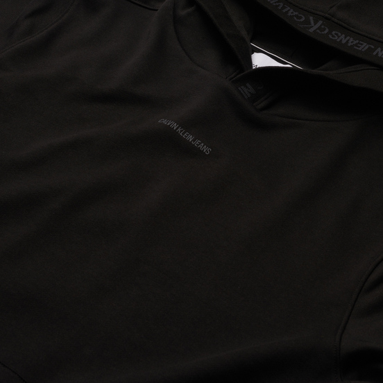 Мужская толстовка Calvin Klein Jeans Organic Cotton Logo Trim Hoodie Black