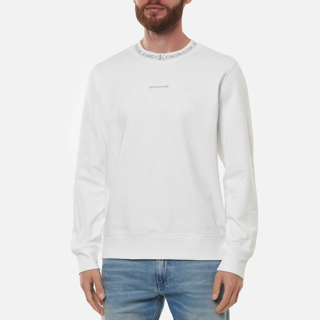 Calvin Klein Jeans Мужская толстовка Logo Jacquard Crew Neck