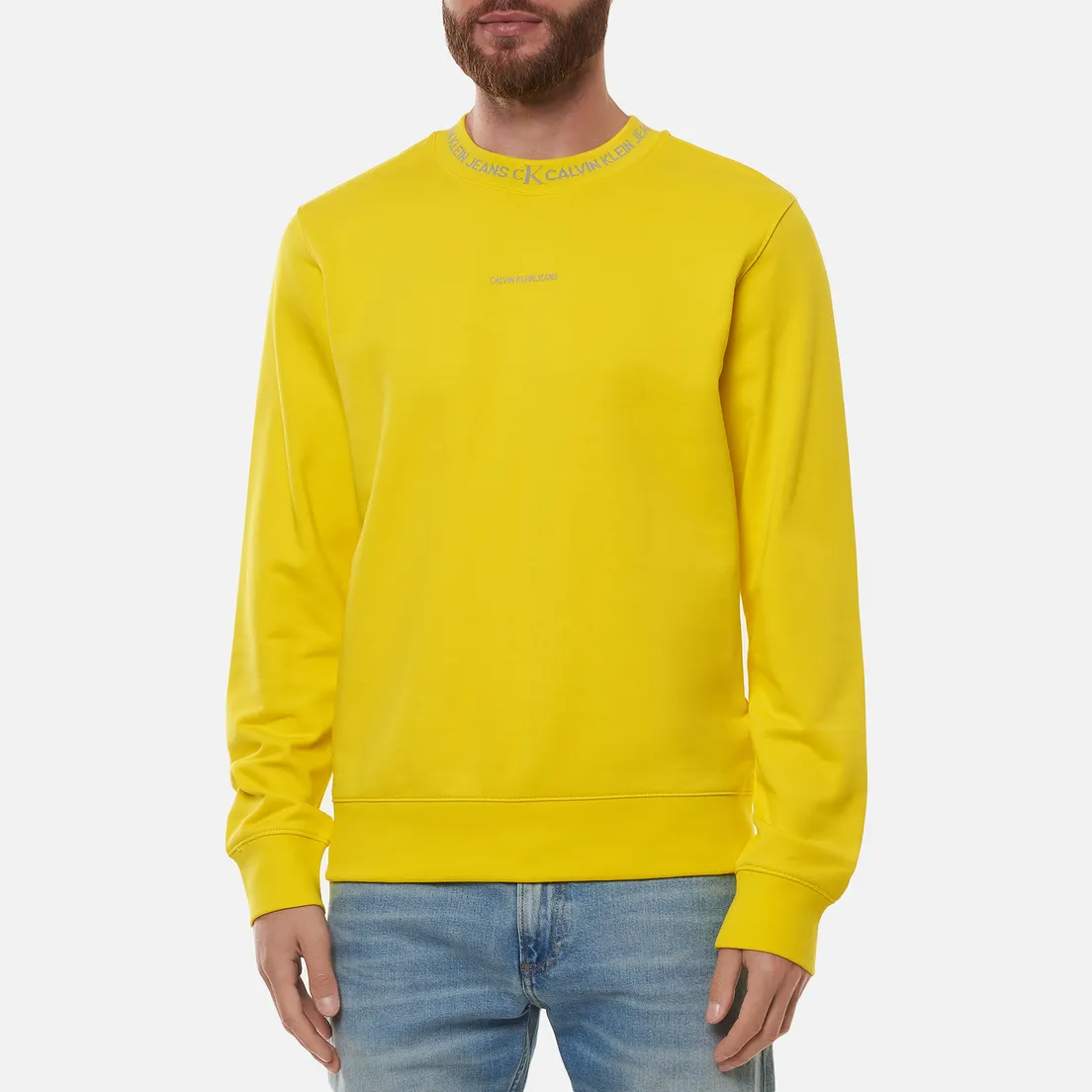 Calvin Klein Jeans Мужская толстовка Logo Jacquard Crew Neck