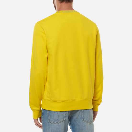 Мужская толстовка Calvin Klein Jeans Logo Jacquard Crew Neck Bright Sunshine