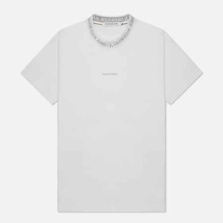 Мужская футболка Calvin Klein Jeans Logo Jacquard, цвет белый, размер XL
