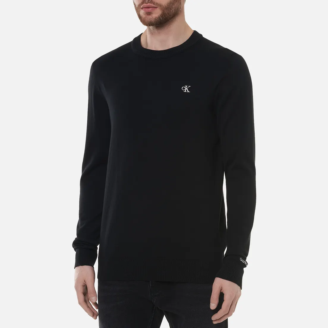 Calvin Klein Jeans Мужской свитер Monogram Chest Logo Crew