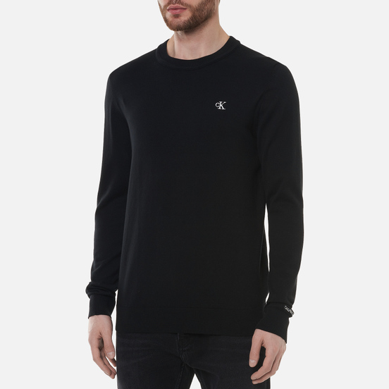 Мужской свитер Calvin Klein Jeans Monogram Chest Logo Crew Black