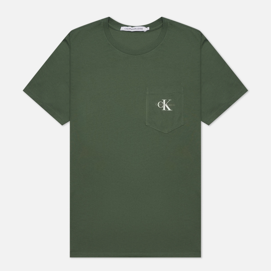 Мужская футболка Calvin Klein Jeans Monogram Pocket Duck Green