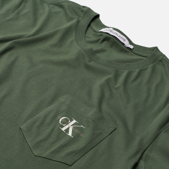 Мужская футболка Calvin Klein Jeans Monogram Pocket Duck Green