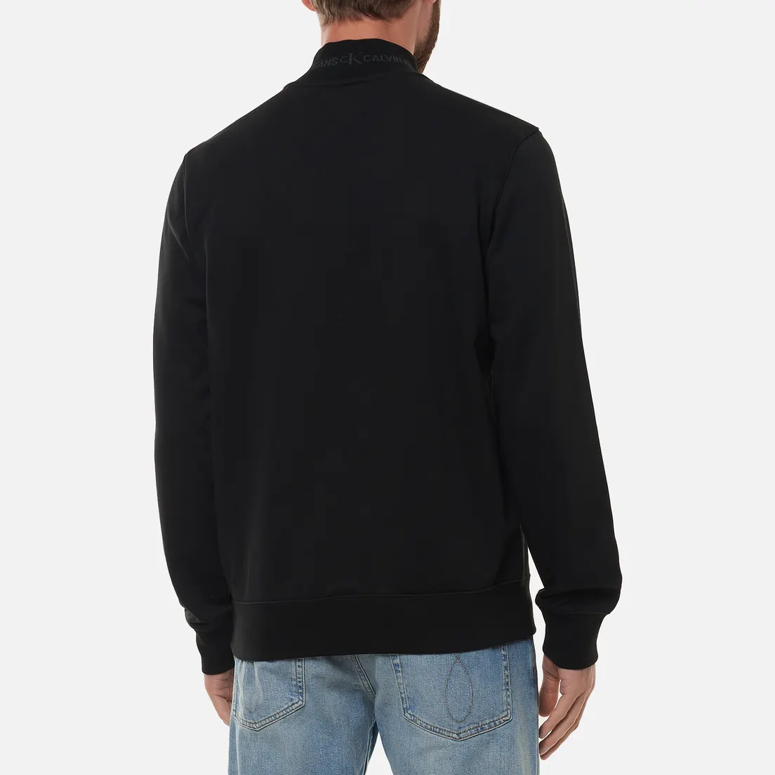 Calvin Klein Jeans Мужская толстовка Logo Jacquard Mock Neck Half-Zip