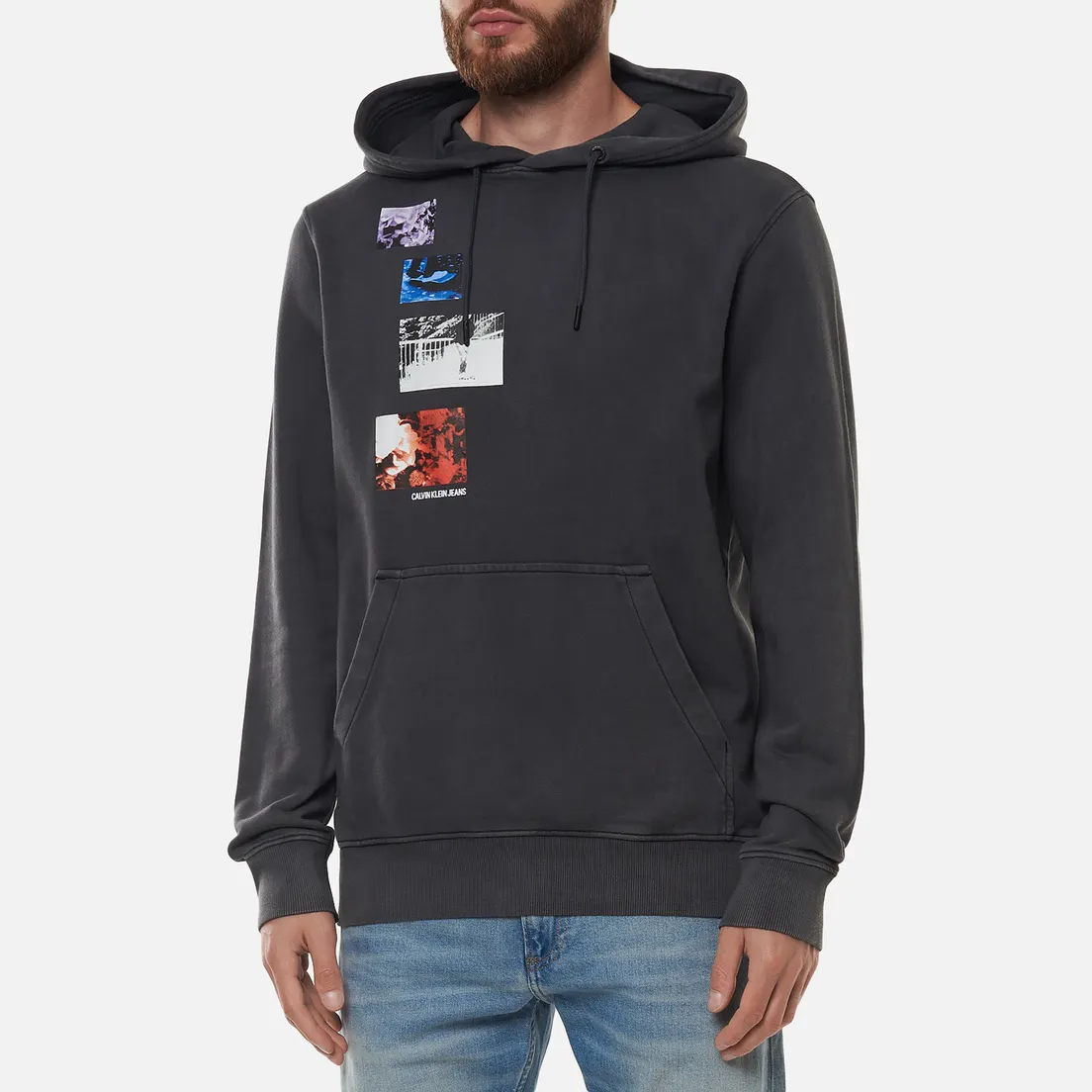 Calvin Klein Jeans Мужская толстовка Washed Skater Photoprint Hoodie