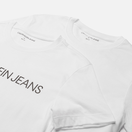 Комплект мужских футболок Calvin Klein Jeans 2-Pack Institutional Logo Bright White