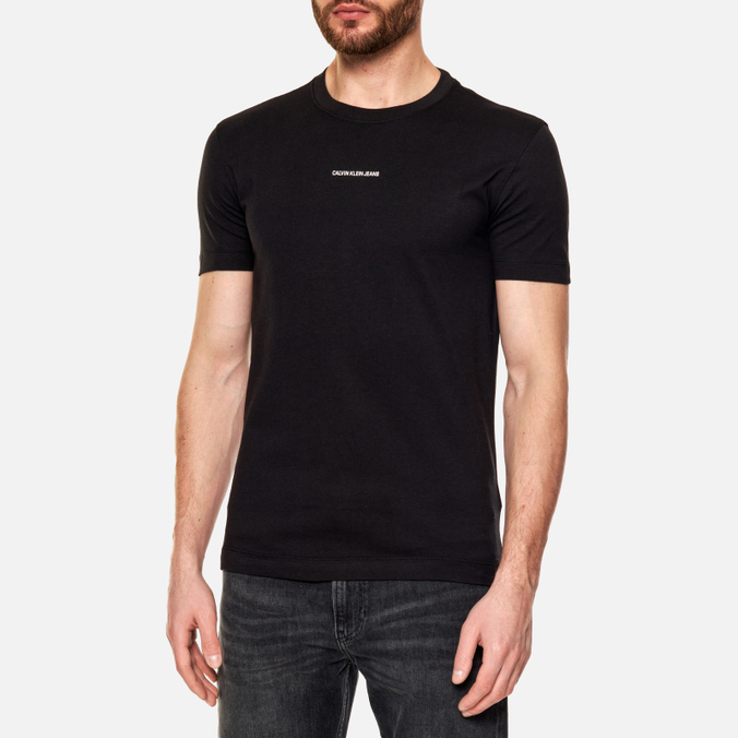 Мужская футболка Calvin Klein Jeans, цвет чёрный, размер XXL J30J318067BEH Micro Branding Essential - фото 3