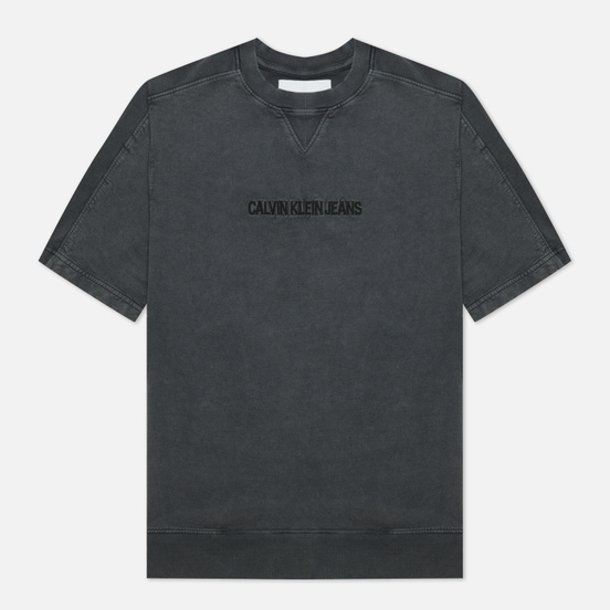 Мужская футболка Calvin Klein Jeans Instit Embroidery Crew Washed Black
