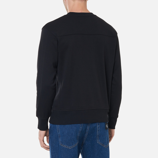 Мужская толстовка Calvin Klein Jeans Off Placed Iconic Crew Black
