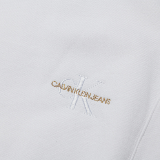 Мужская толстовка Calvin Klein Jeans Off Placed Iconic Crew Bright White